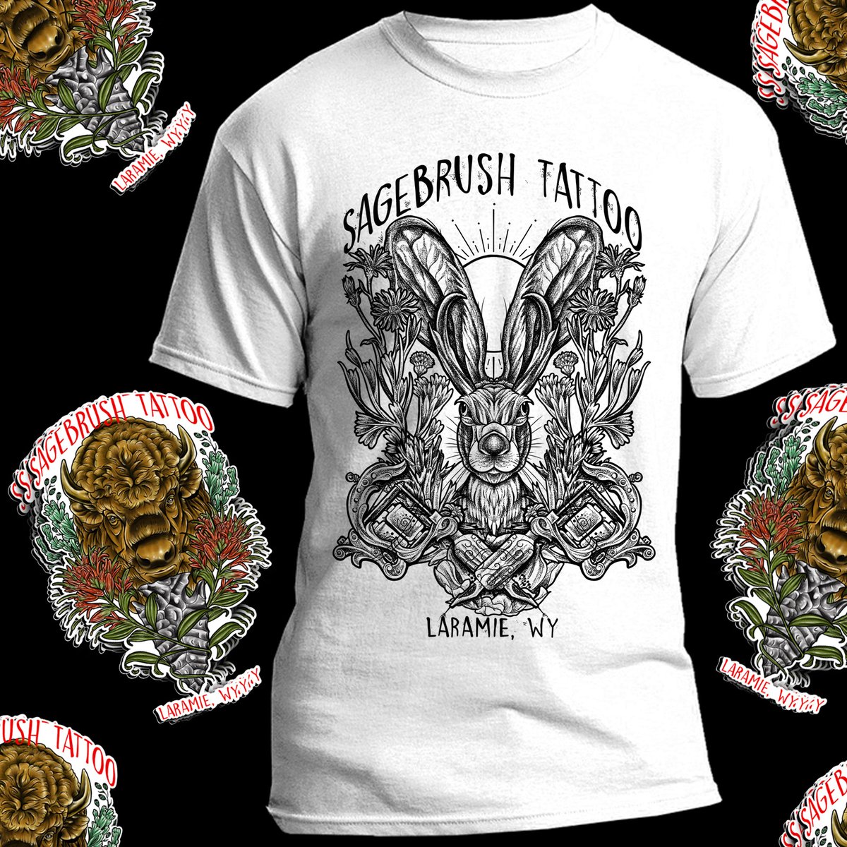 jackalope shirt+sticker+raffle