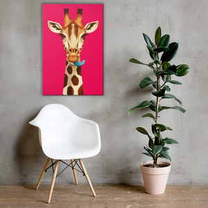 Giraffe Lick - Canvas 