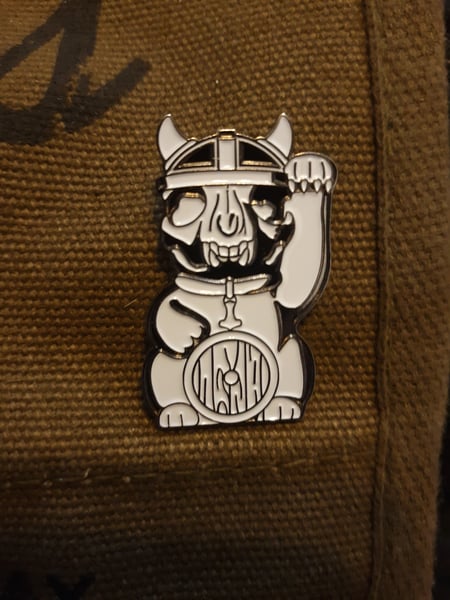 Image of Nordic Lucky Cat Enamel Pin