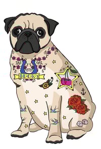 Tattoo Pug Card