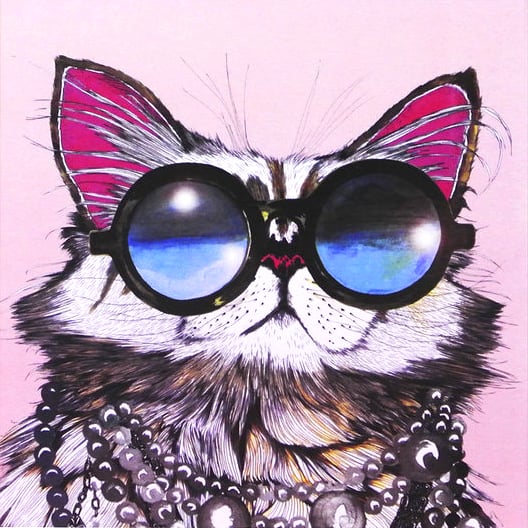 Image of Cat Sunglasses Card