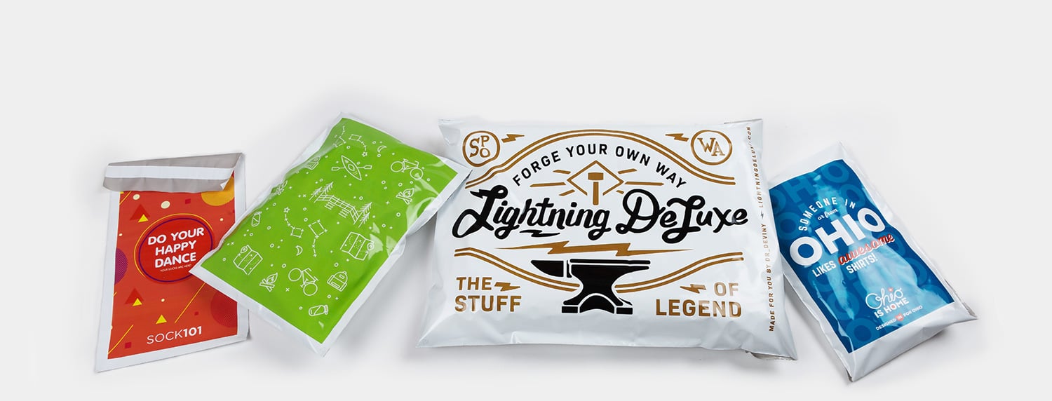 Image of 10" x 13" Custom Poly Mailers (T-shirt size)