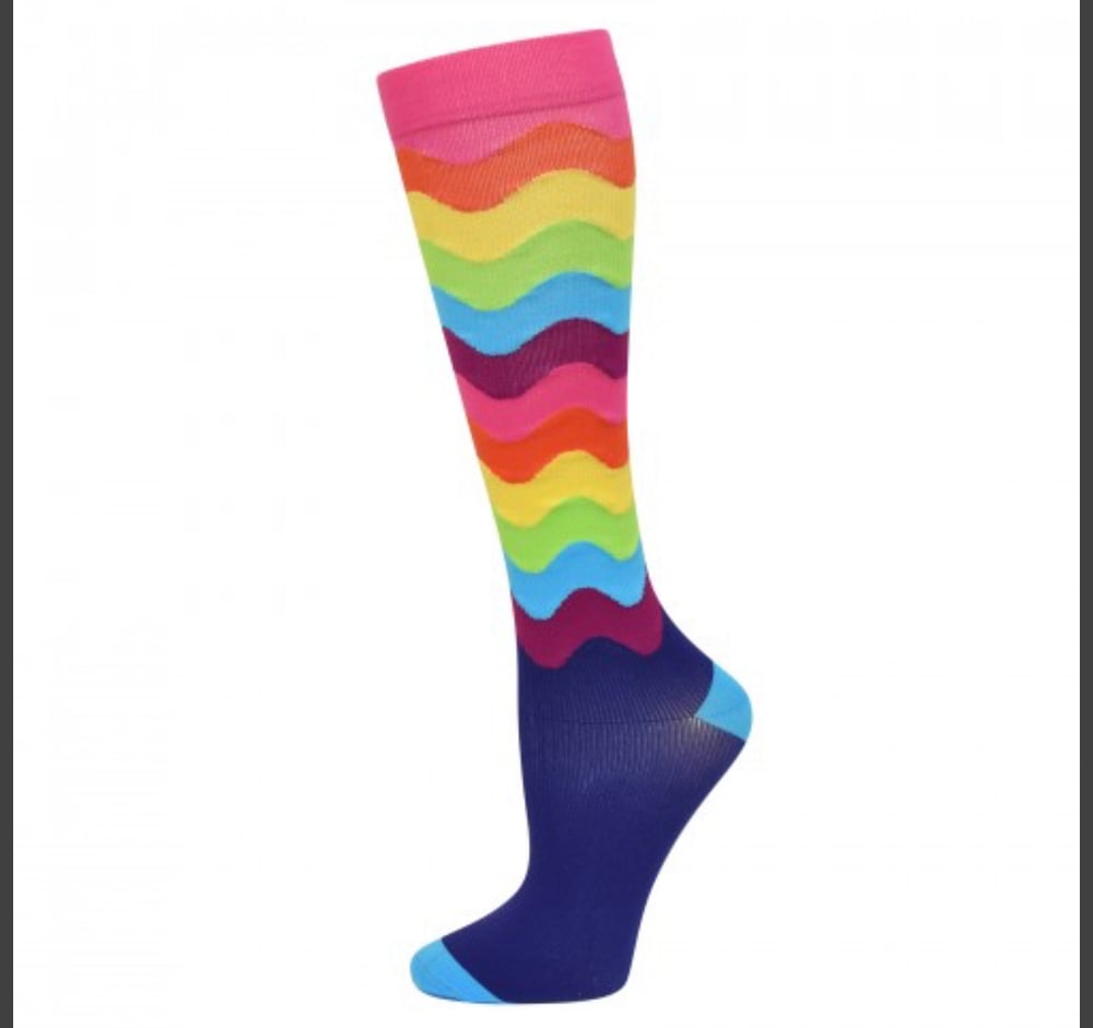 Image of 🌈 Rainbow Wobble Fashion Compression Socks
