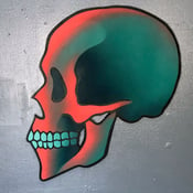 Image of Infra-red/ teal skull