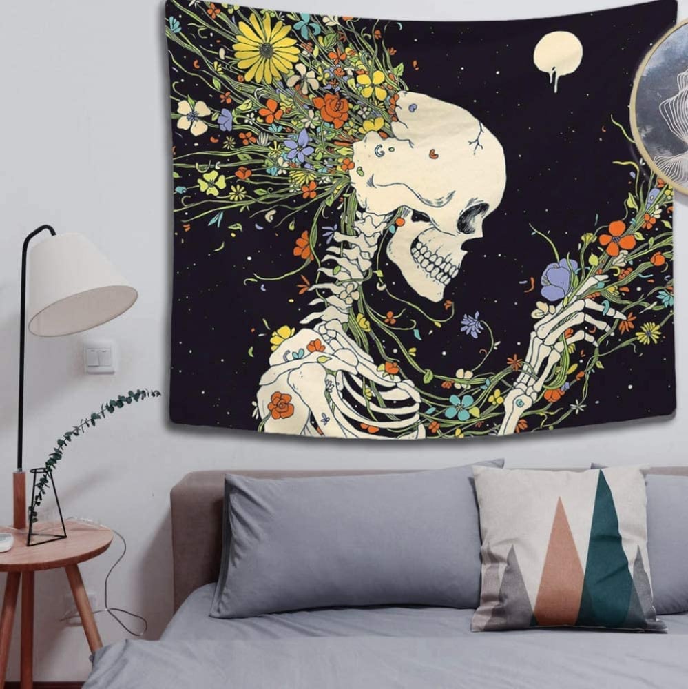 Image of Floral Skeleton Tapestry