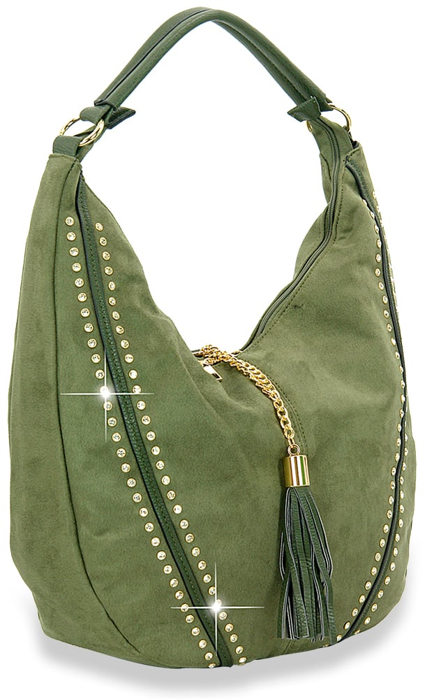 Image of "Sparkling"  Microsuede Hobo Purse