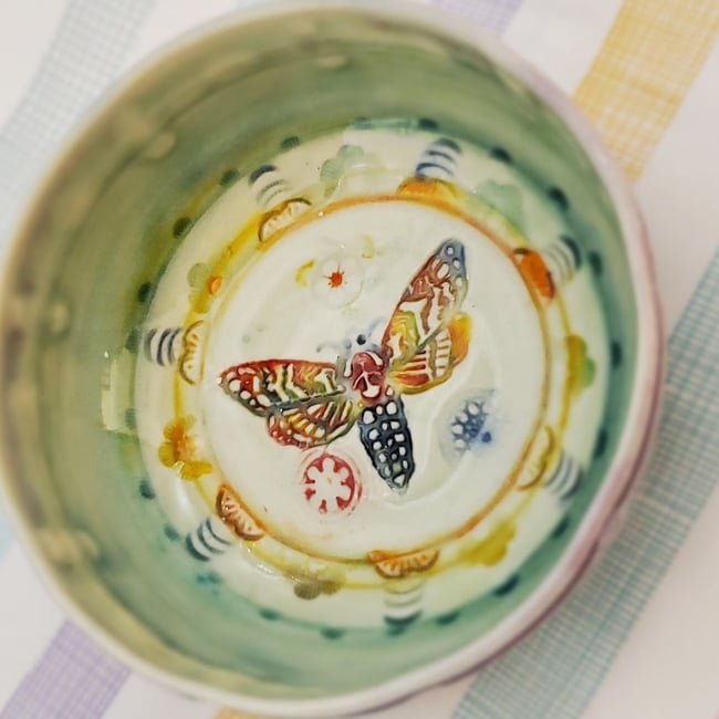 Porcelain Sphinx Moth Dish