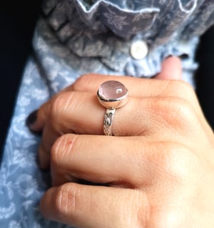 Image of Bague quartz rose - taille 55. Réf. #5413