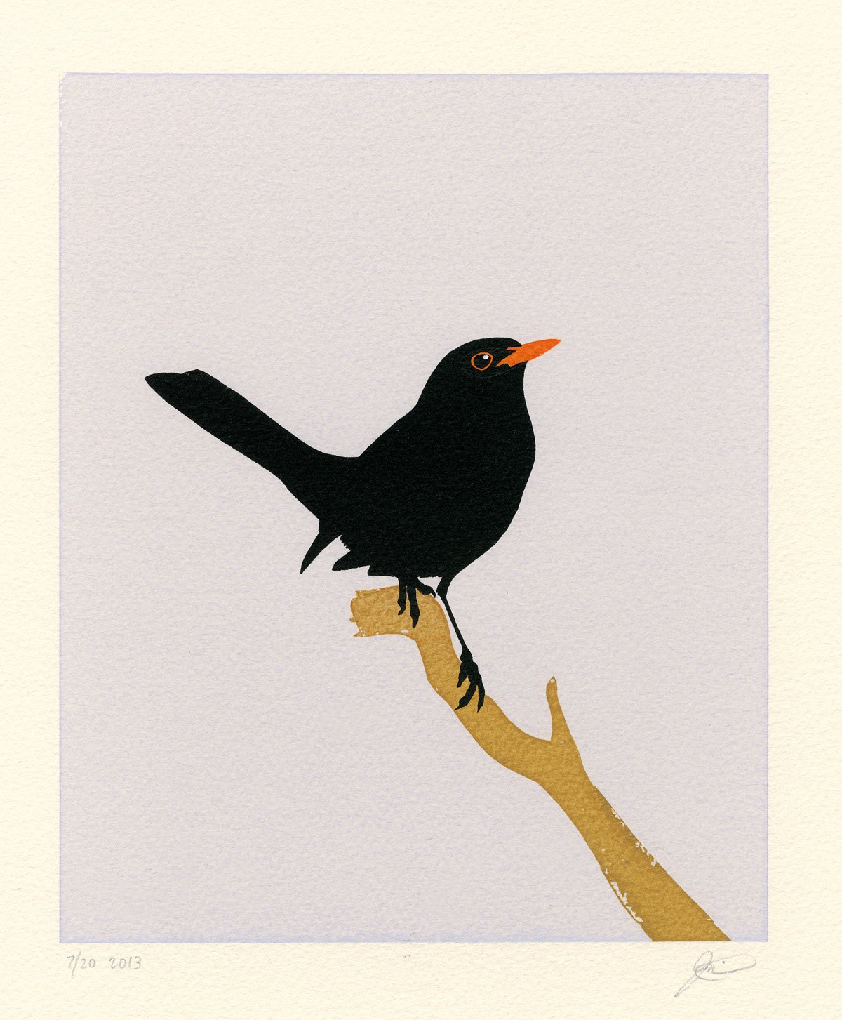 Image of Blackbird Screen Print