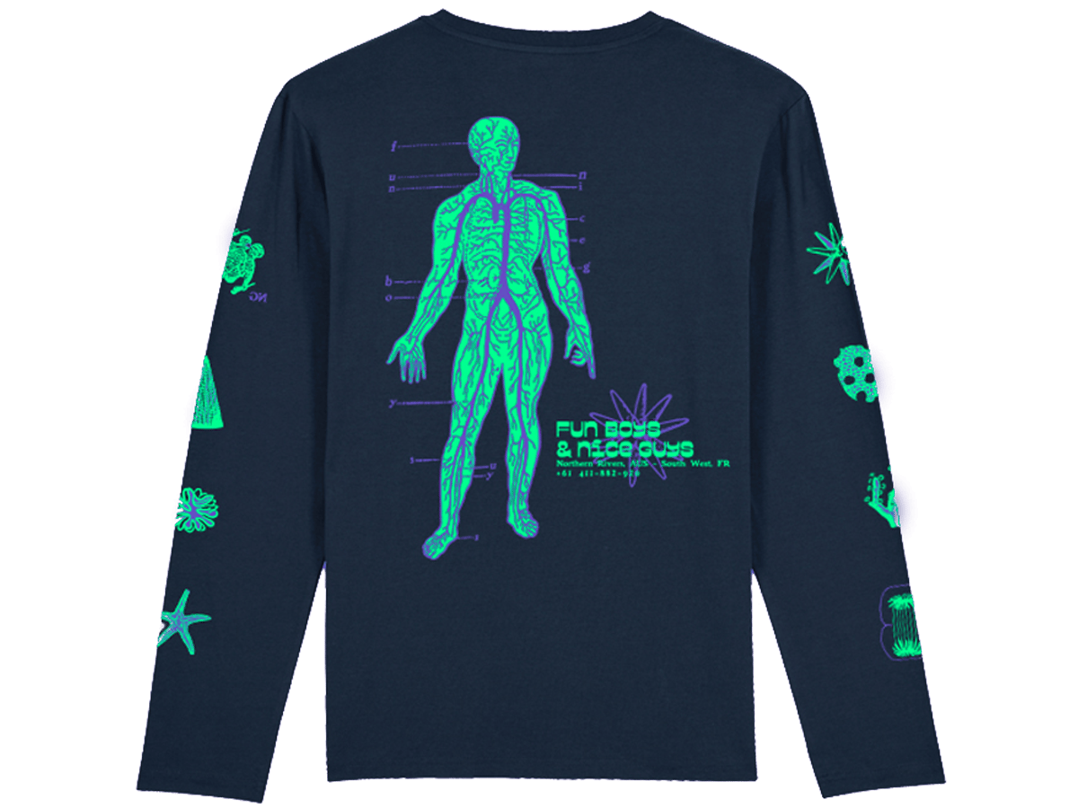 Image of Fun Boys X Nice Guys Records "Tea Party" Long Sleeve 