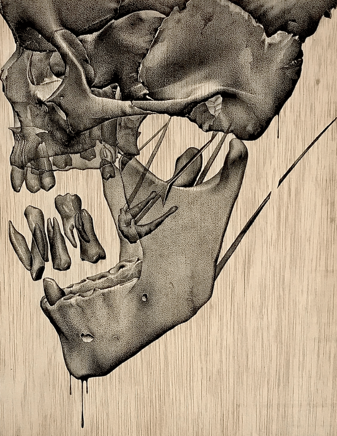 Image of Print | Straight Head Skull