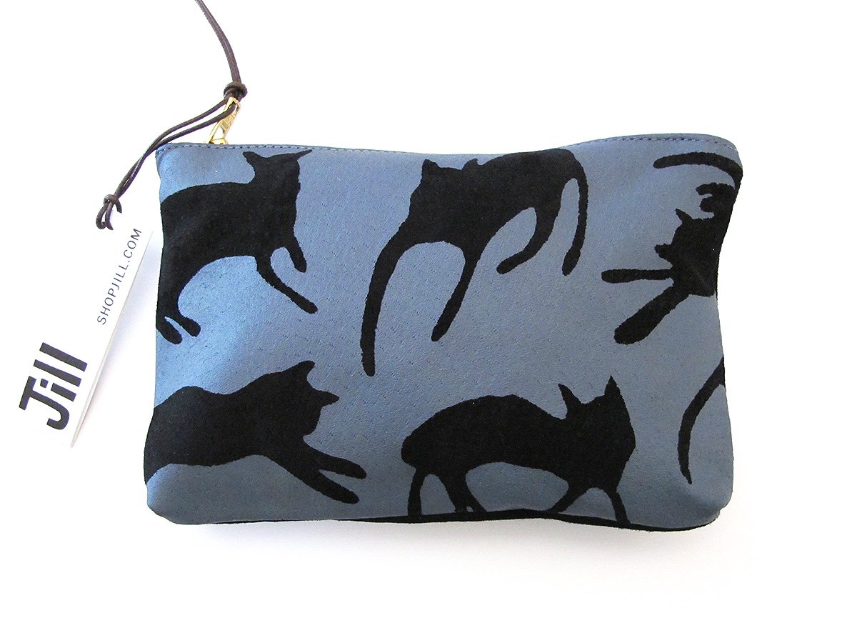 Image of Suede Grey Cats Purses