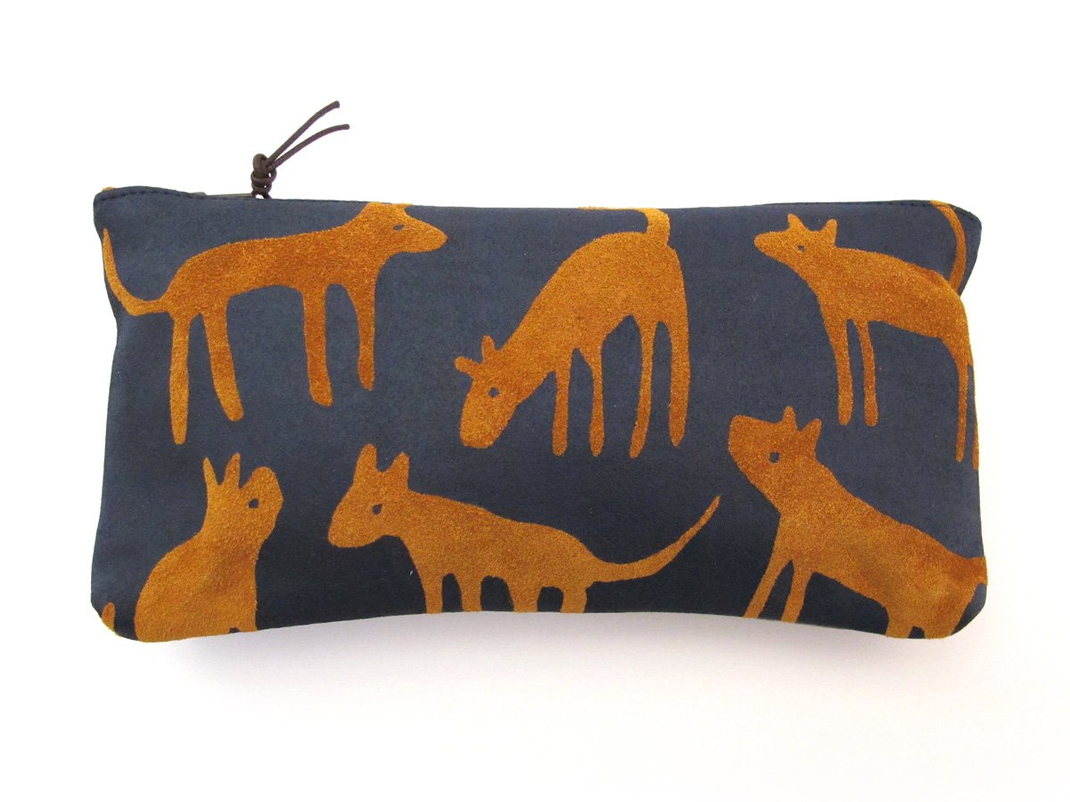 Image of Suede Brown & Navy Dogs Purses