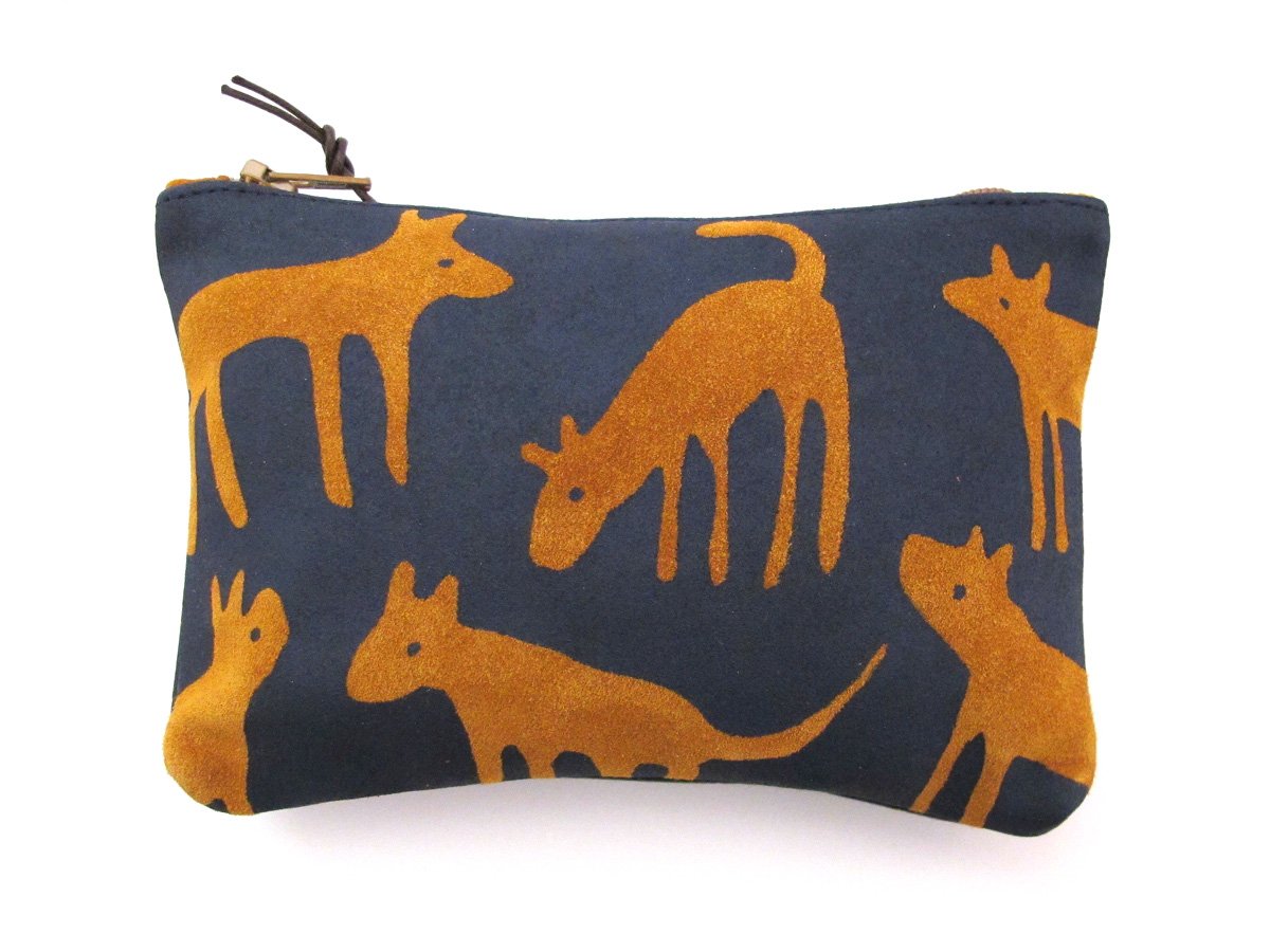 Image of Suede Brown & Navy Dogs Purses