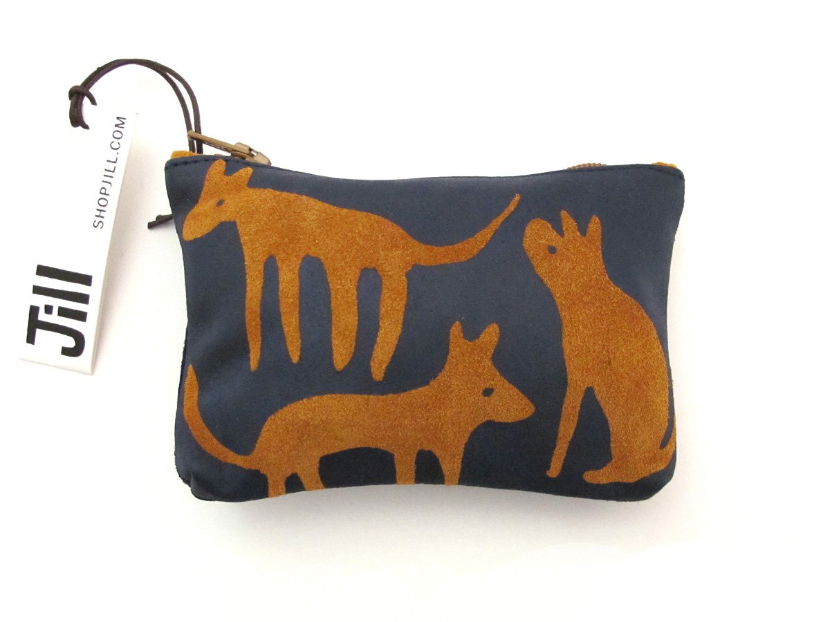 Image of Suede Brown & Navy Dogs Purses
