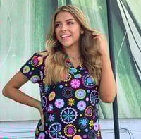 Image 1 of V Neck Top- Merry Go Round