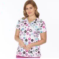 Image 1 of Mock Wrap With  Self Trim - Love Bubble 