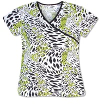 Mock Wrap With Contrast Trim - Black Untamed 