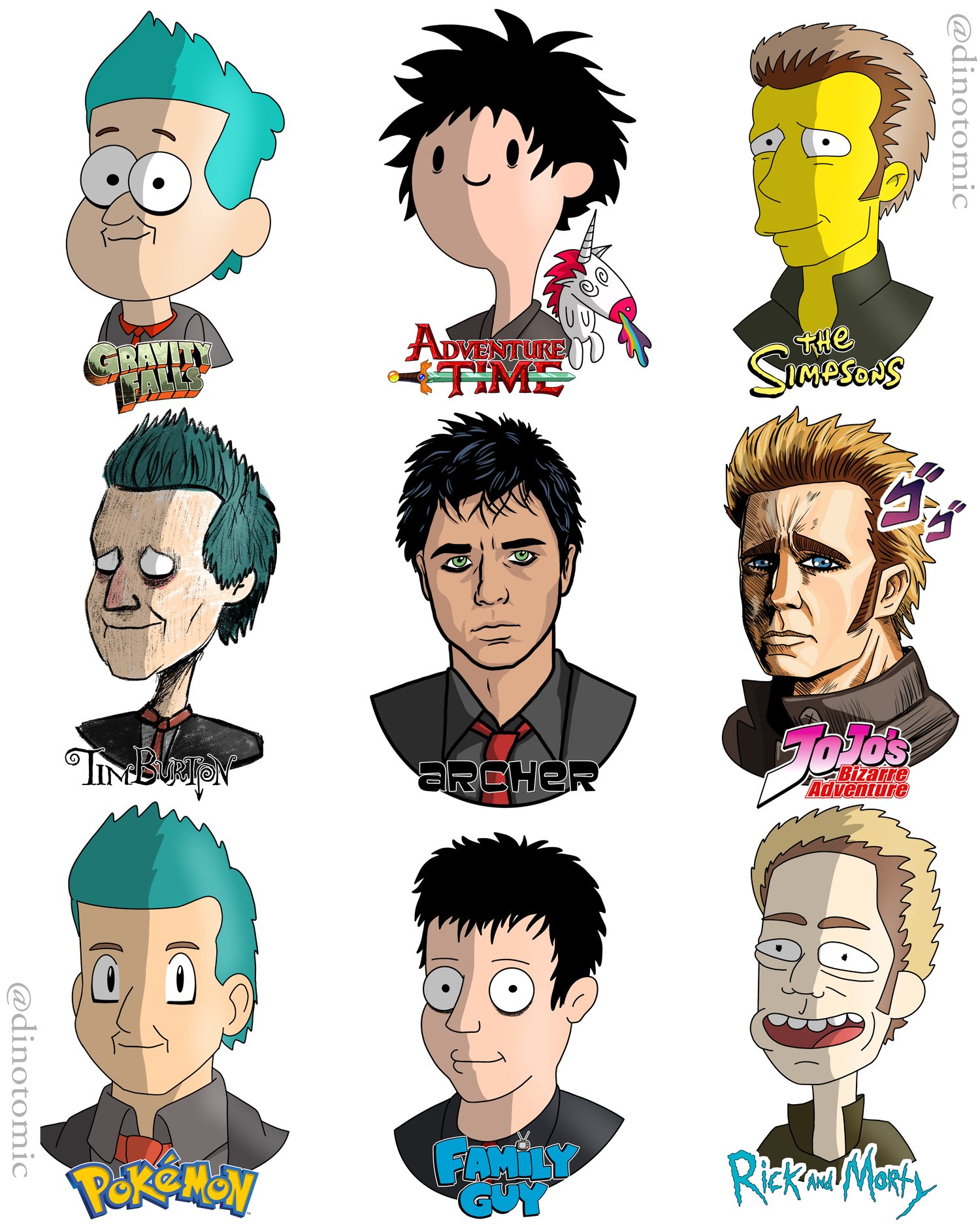 Image of #195 Greenday in many styles