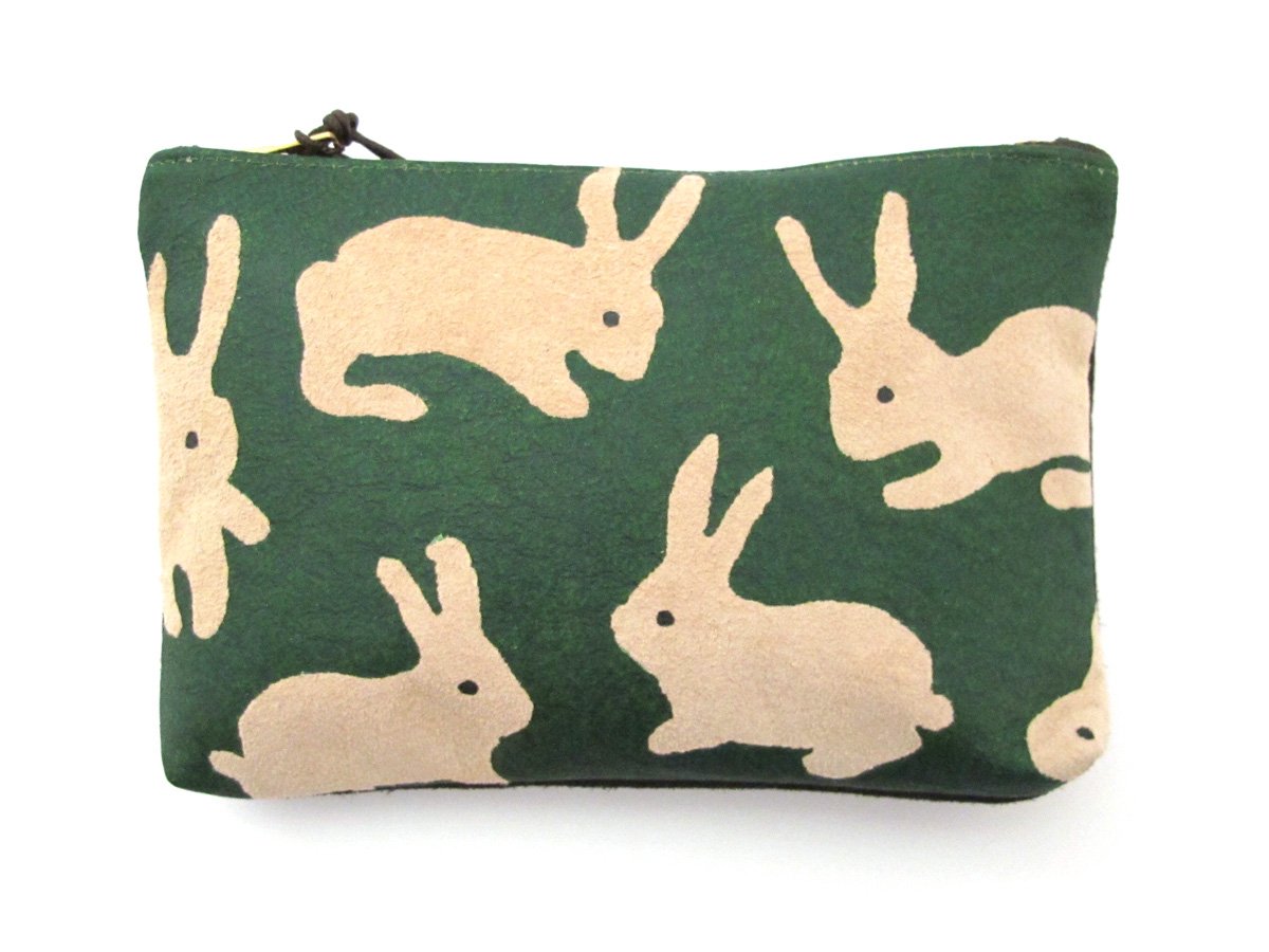 Image of Suede Green Rabbits Purses