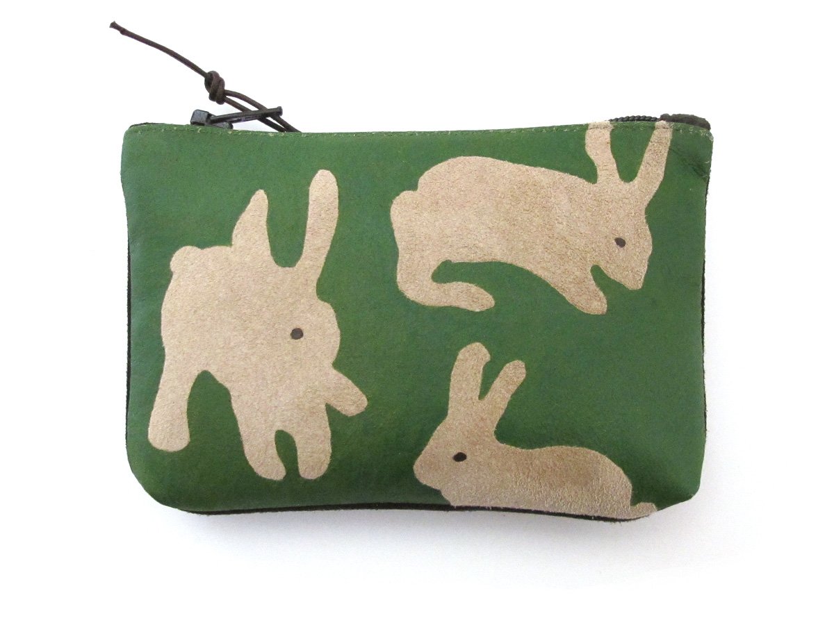 Image of Suede Green Rabbits Purses
