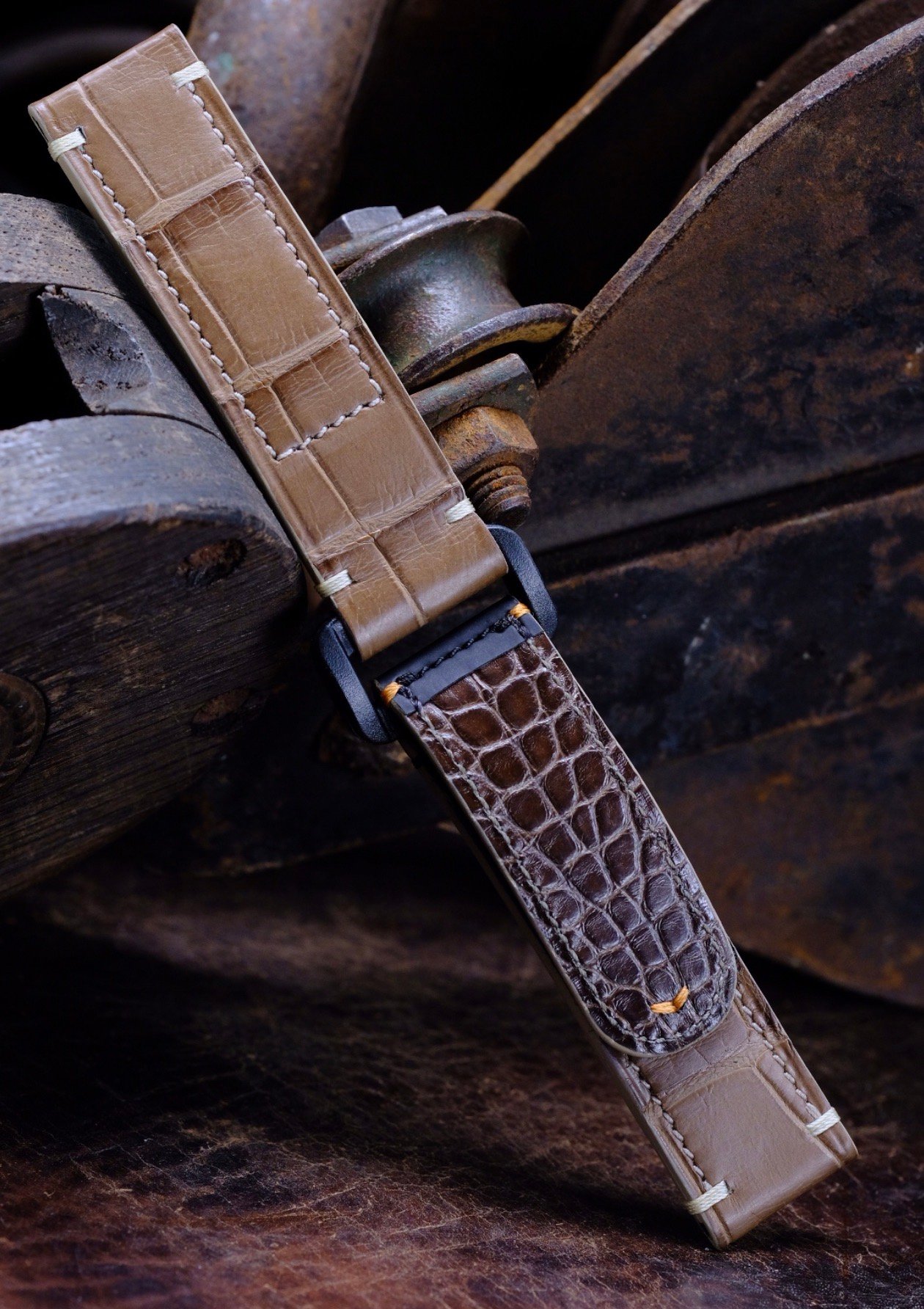 Image of EXOTIC VELCRO STRAP  2-TONE ALLIGATOR 20MM, $1500.00