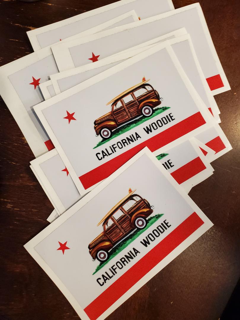 "CA WOODIE" STICKERS