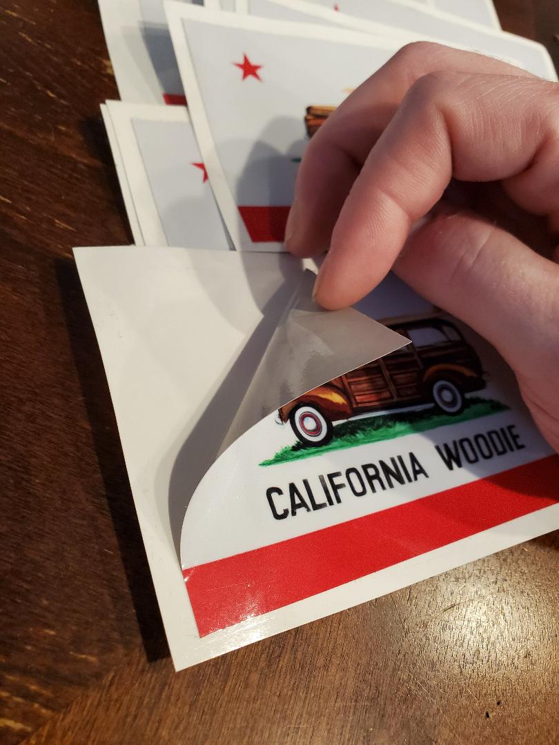 "CA WOODIE" STICKERS