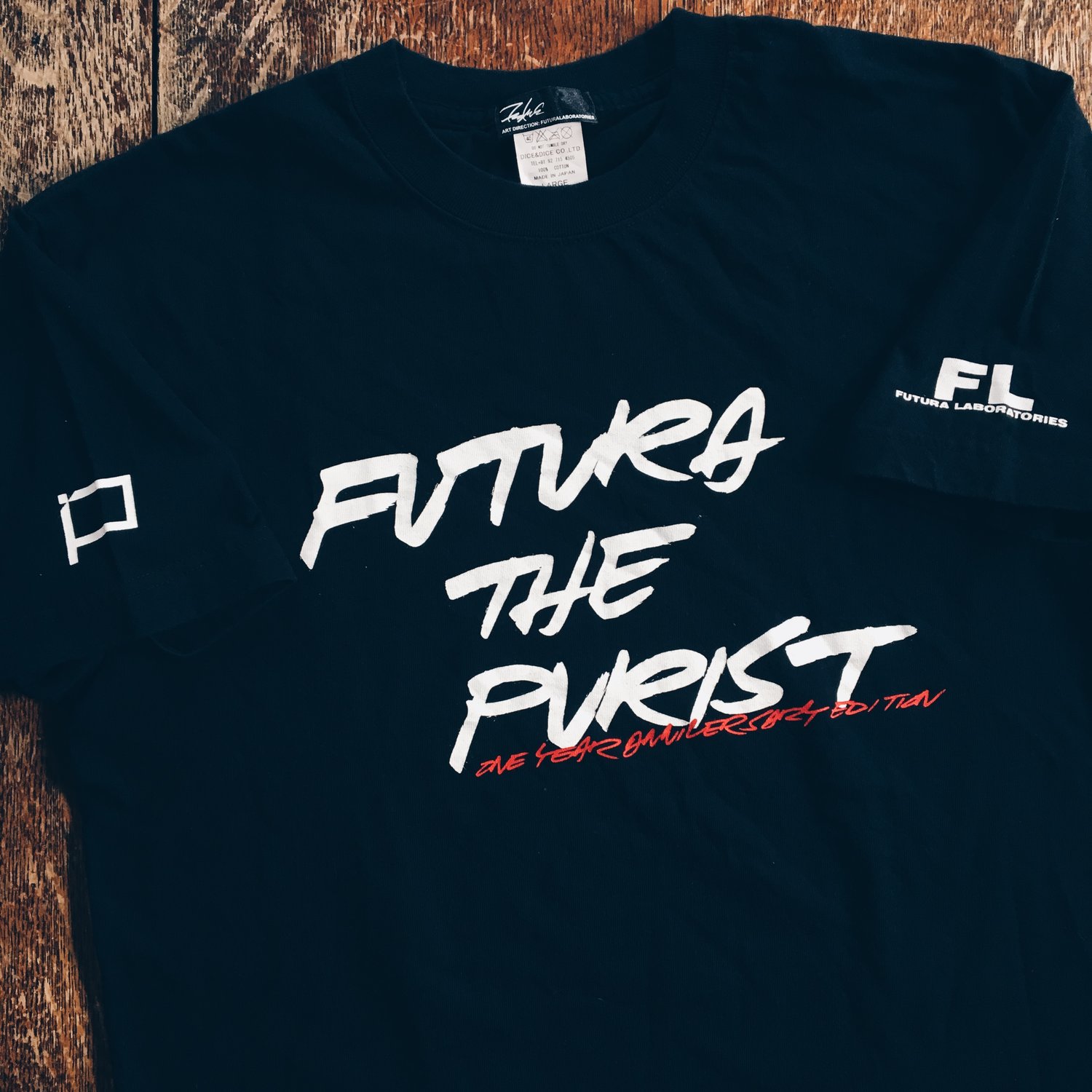 Image of 2008 Purist Boutique x Futura Laboratories One Year Tee.