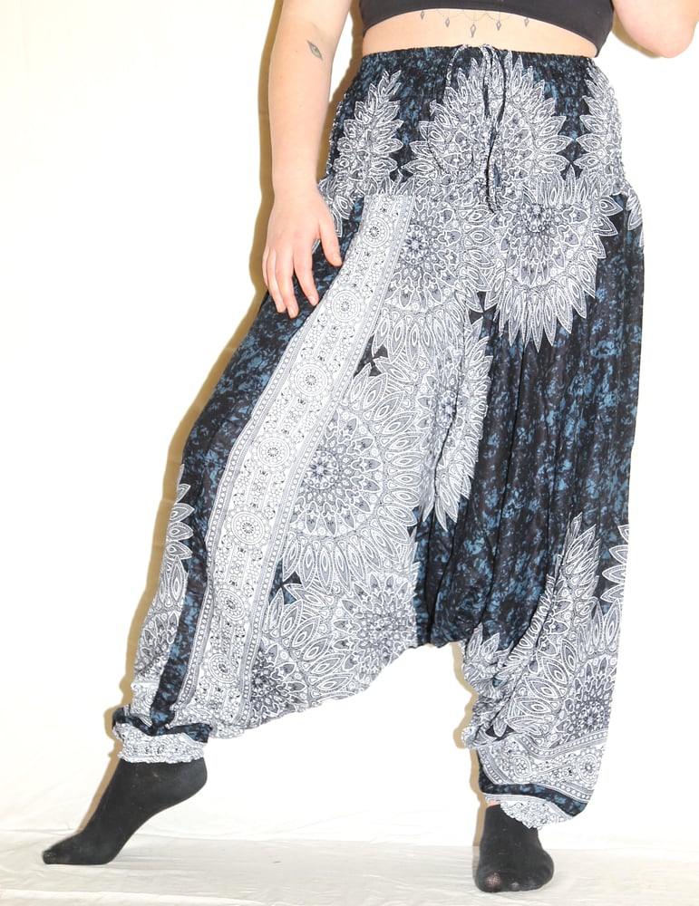Image of Dark Blue Nirvana Deep Crotch Harem Pants