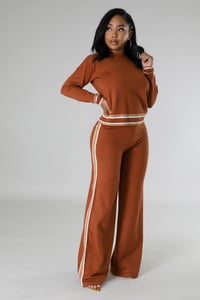 Image 1 of Luxe DIVA Pants Set - Rust