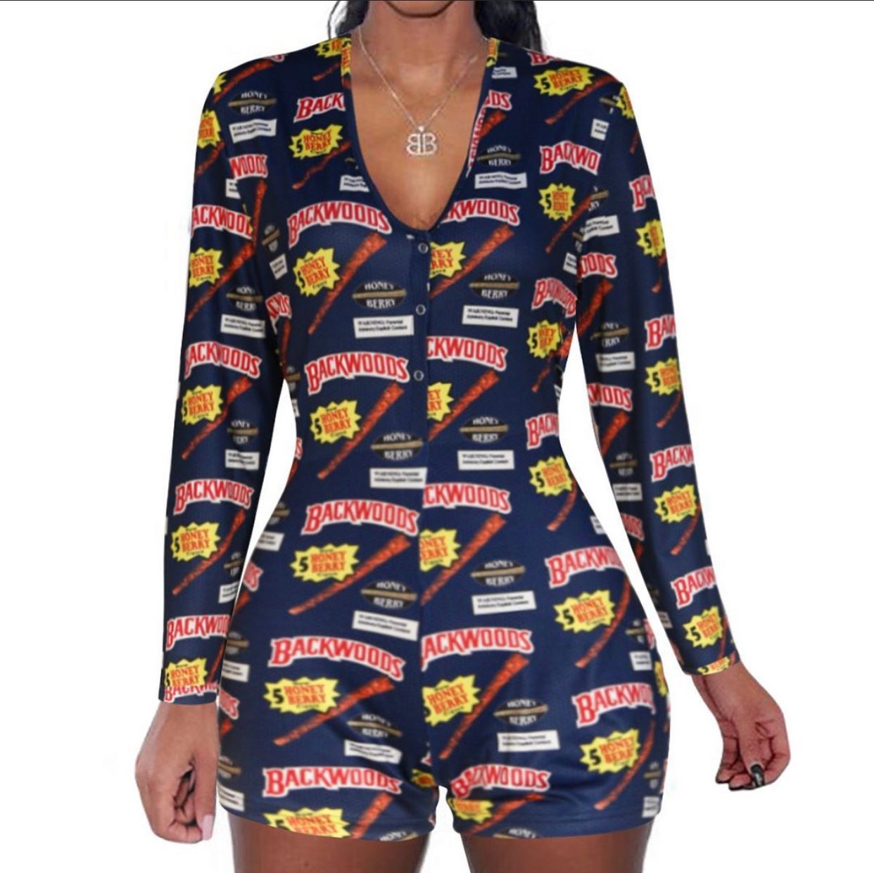 Navy Blue BACKWOOD onesie