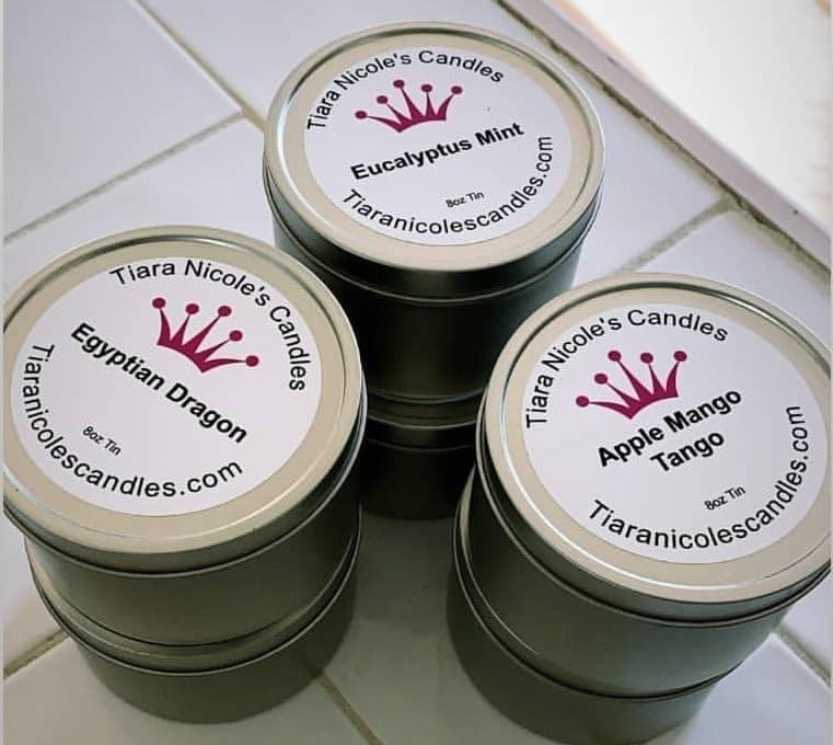 Image of 8oz Tin Candles -MADE TO ORDER