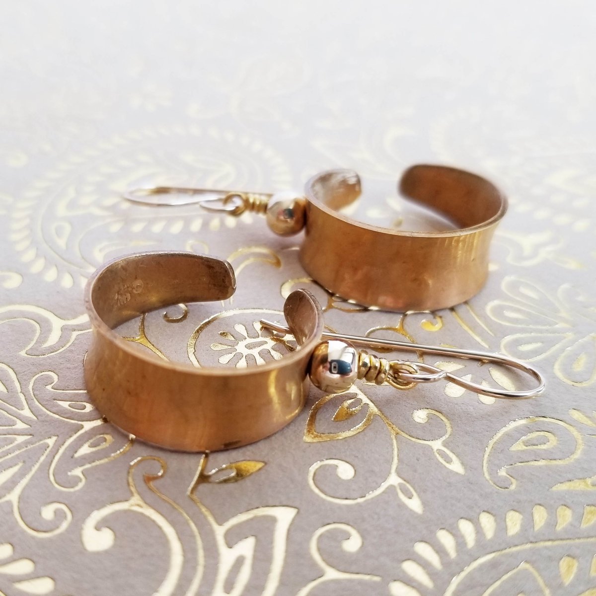 Brass Channel Hoop Earrings Fresh Designs