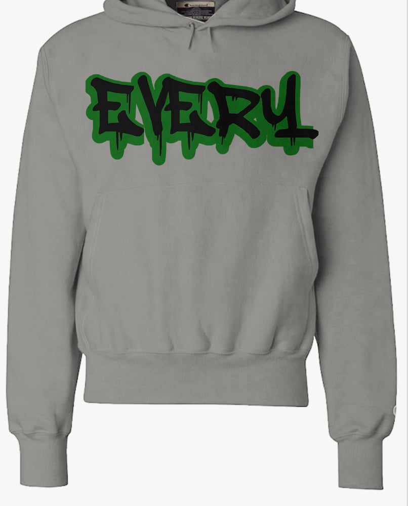 Image of Champion Green Graffiti Hoodie