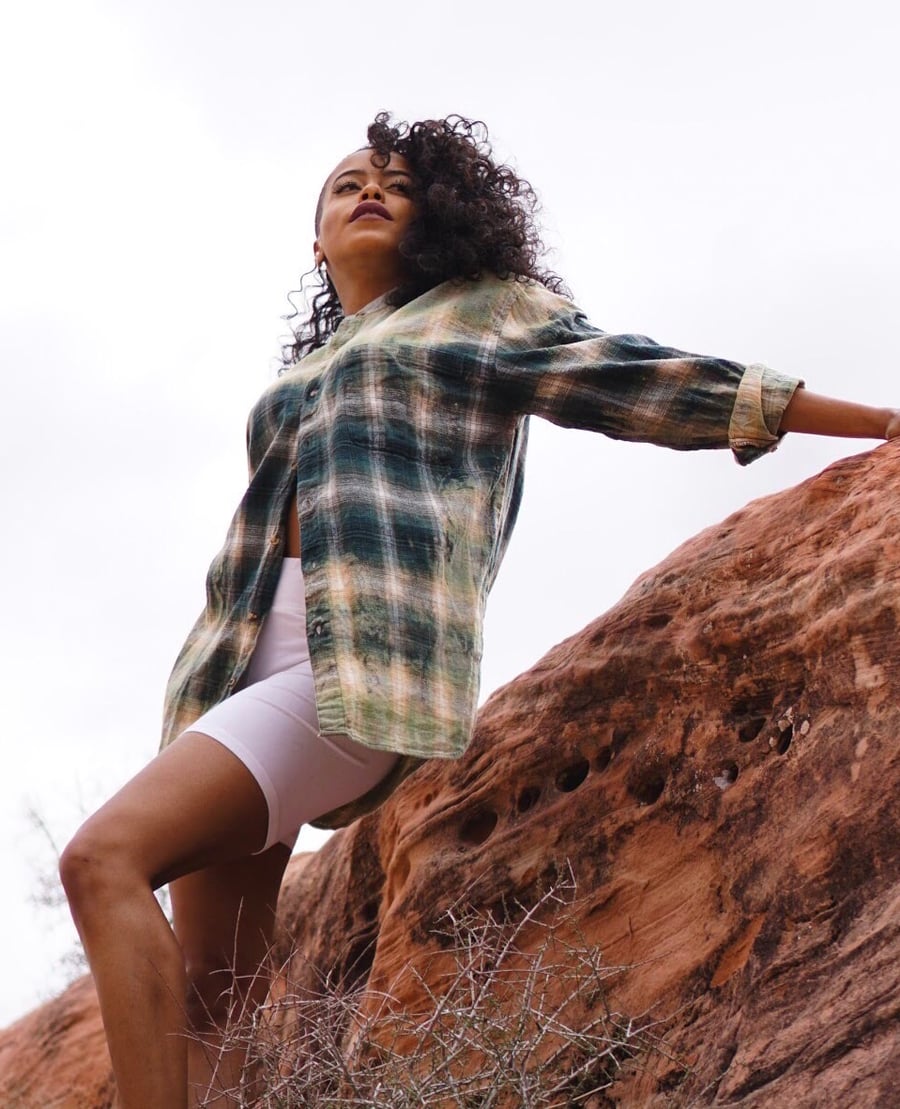 Image of green/green flannel. 