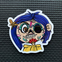 Image of Coraline Sugar Skull Sticker