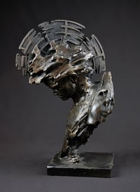 Patrick Berthaud Bronze Resin Sculpture - 'Contact'