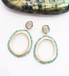 Amazonite and Labradorite Earrings 