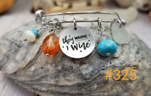 Image of Sea Glass- Bangle- I Wine- Amber- #325