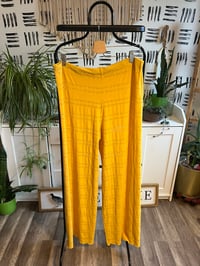 Image 1 of Custom Mustard eyelet pants 