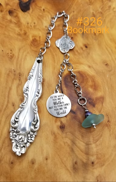 Image of Sea Glass- Bookmark- Fine Silver- Handmade Pendant- #326