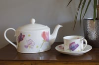 Image 2 of Sweet Pea English Fine Bone China Tea Pot