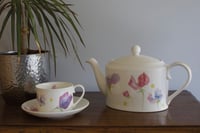 Image 4 of Sweet Pea English Fine Bone China Tea Pot