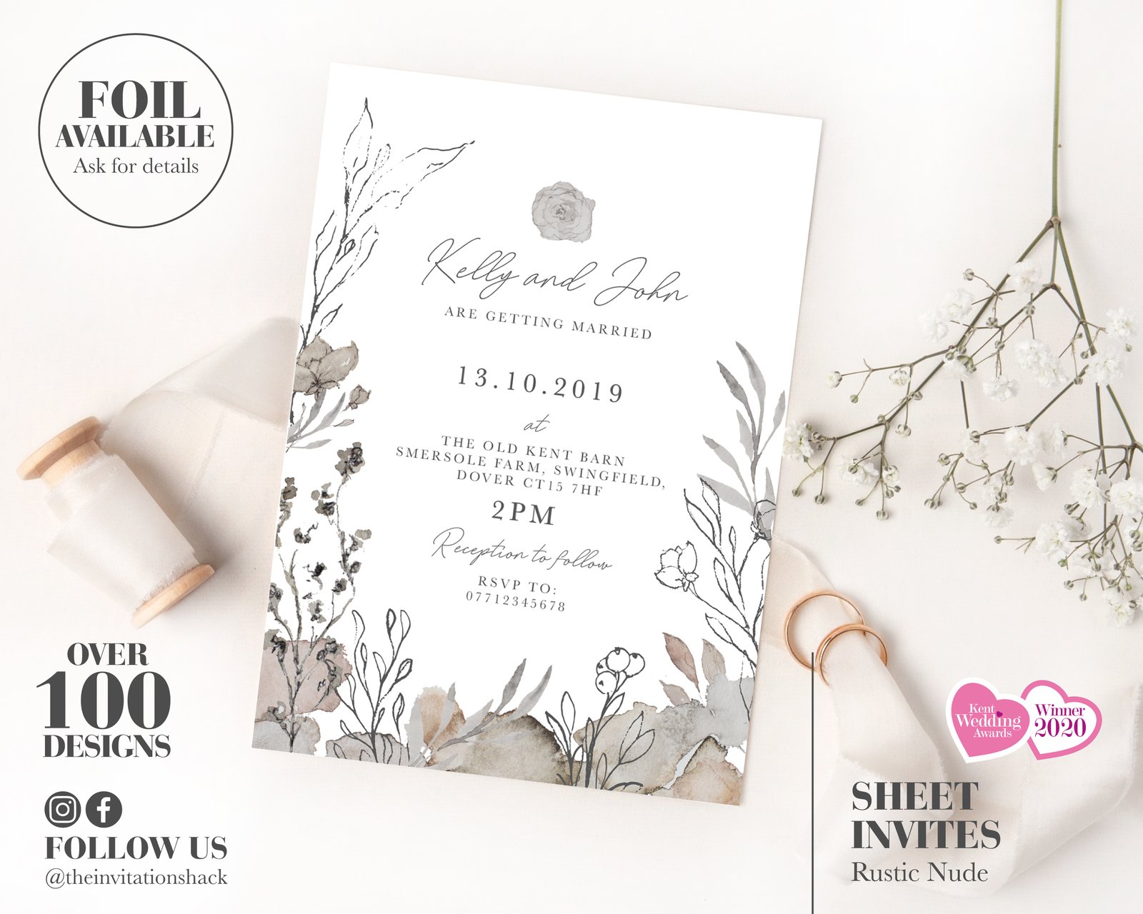 Paper Nude Custom Printable A Wedding Invite Pdf Invitations Announcements Paper Party