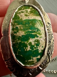 Image 5 of Stone Mountain turquoise necklace with Bukowski quote