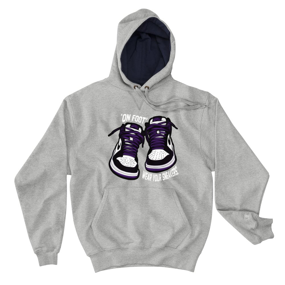 Download ON FOOT PURPLE - F$D X Champion Hoodie | FRESH STYLES DAILY