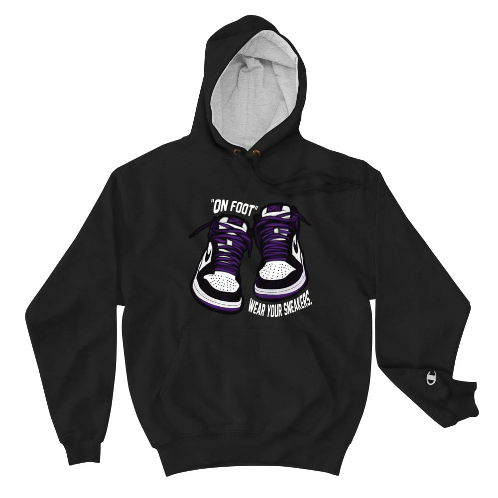 Download ON FOOT PURPLE - F$D X Champion Hoodie | FRESH STYLES DAILY