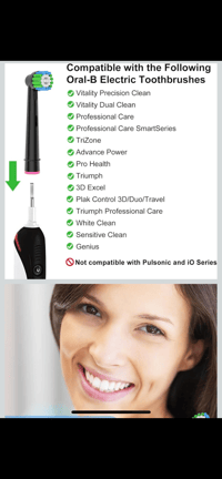 Image 5 of Oral B & Braun Compatible Replacement Toothbrush Heads - 8 pack