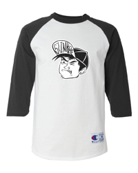 Image 1 of Unisex Stinkeye Black/White Baseball Tee